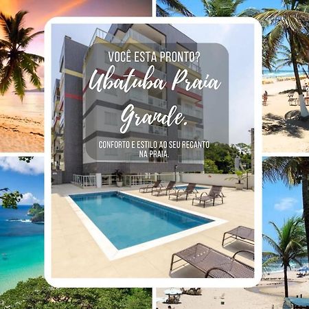 Apartamento Recanto Praia Grande - Mar, Ar, Churrasqueira, Piscina E Sauna 우바투바 외부 사진