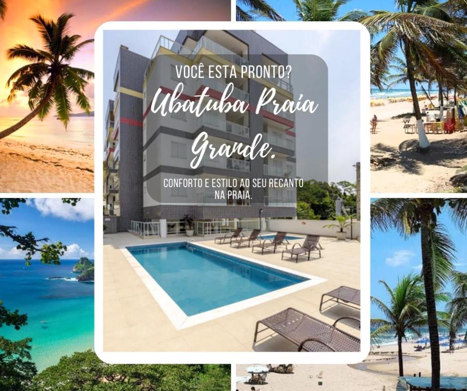 Apartamento Recanto Praia Grande - Mar, Ar, Churrasqueira, Piscina E Sauna 우바투바 외부 사진